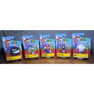 Super Mario Bros Jakks Pacific World of Nintendo Figures New 5 Pack Set
